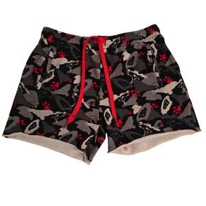 Ethika Women's Camo Paw Print Sweatshorts Raw Edge XS